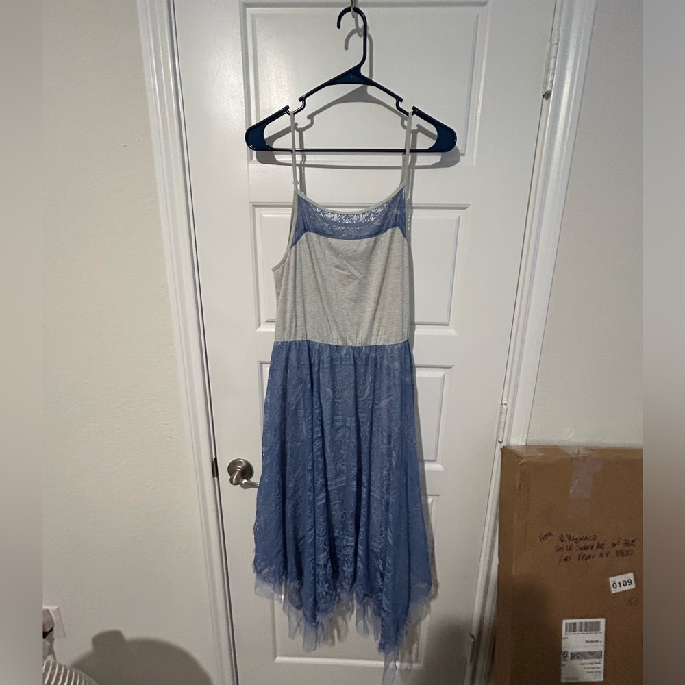 Blue midi dress